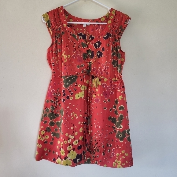 Womens CAbi mid button front cap sleeves flowy top size small - Picture 1 of 6